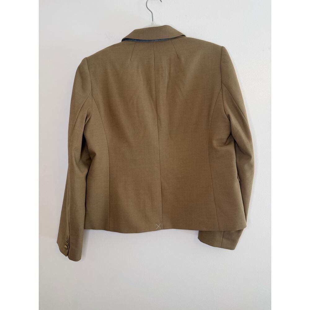 J.Crew Schoolboy Blazer Camel Tan Gold Button Wool Blend NWT Size 14 - Picture 5 of 14